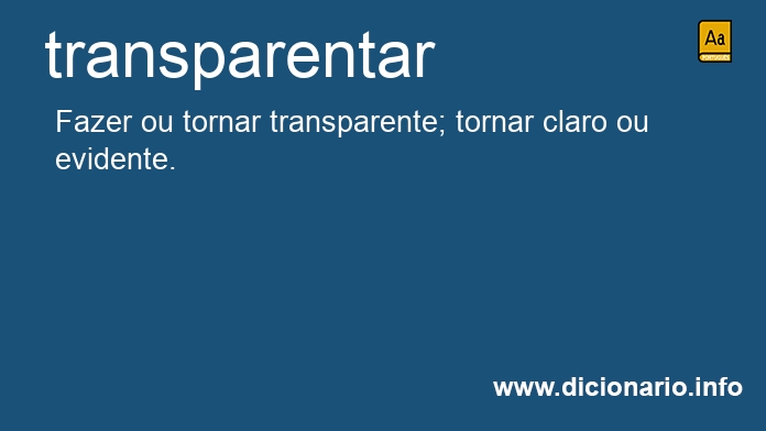 Significado de transparentar