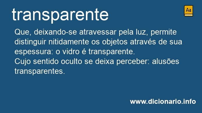 Significado de transparente