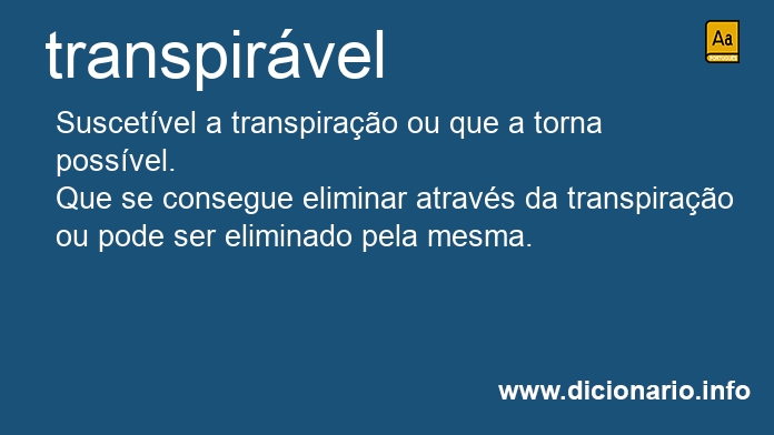 Significado de transpirvel