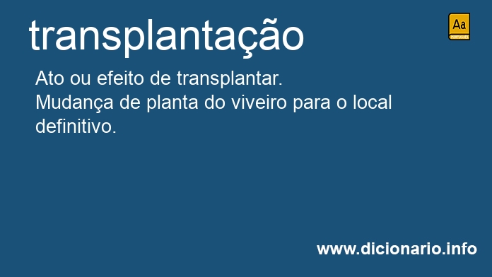 Significado de transplantao