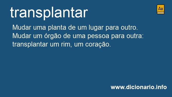 Significado de transplantar