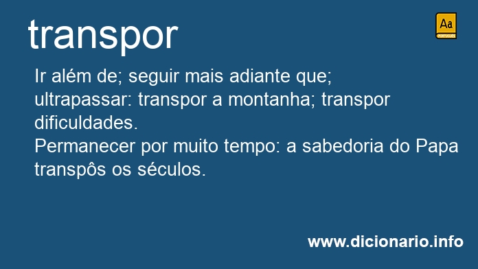 Significado de transpe