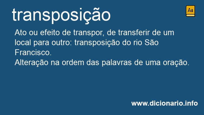 Significado de transposio