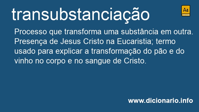Significado de transubstanciao