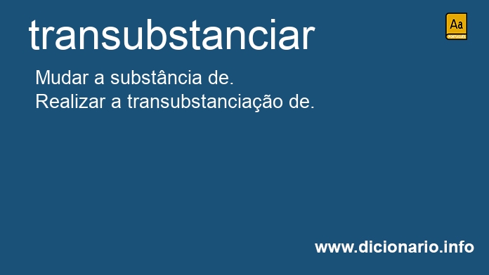 Significado de transubstancissemos