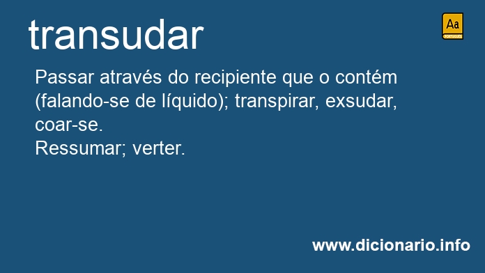 Significado de transudou