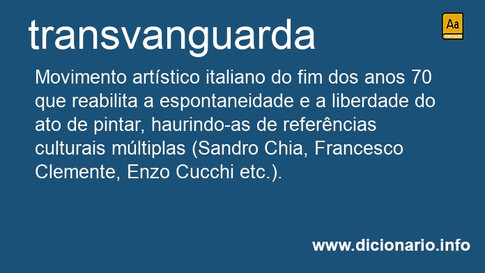 Significado de transvanguarda