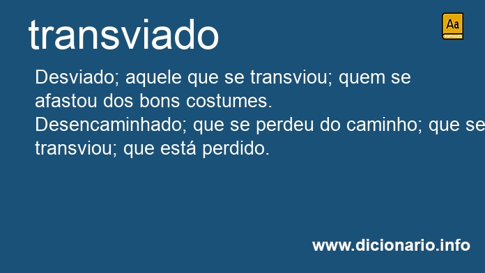 Significado de transviado