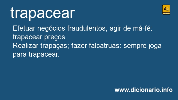 Significado de trapaceais