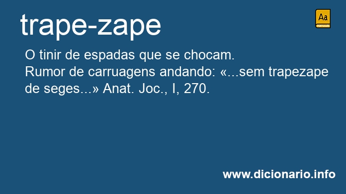 Significado de trape-zape