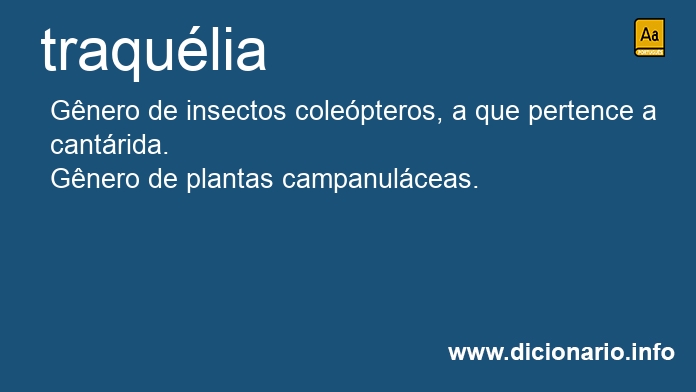 Significado de traqulia