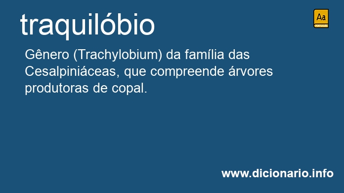 Significado de traquilbio