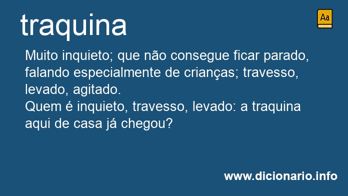 Significado de traquina