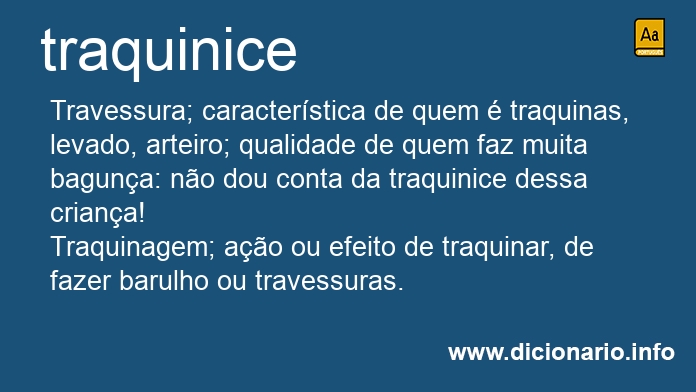 Significado de traquinice