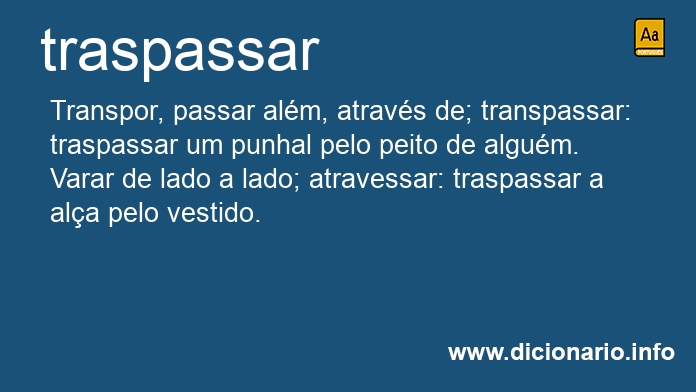 Significado de traspassam