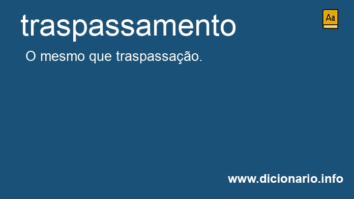 Significado de traspassamento