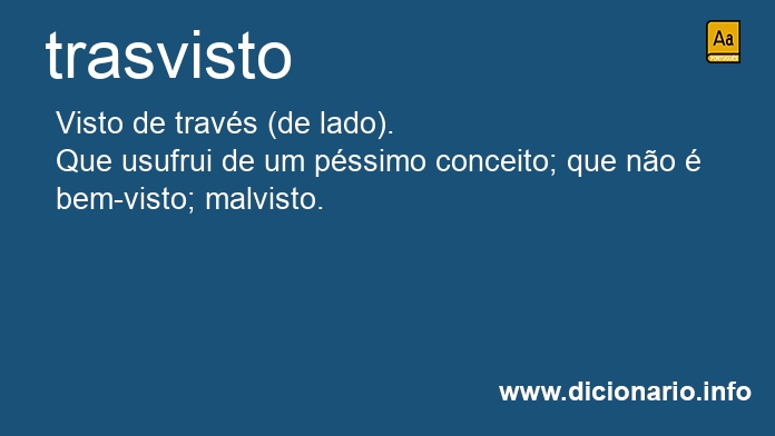 Significado de trasvisto