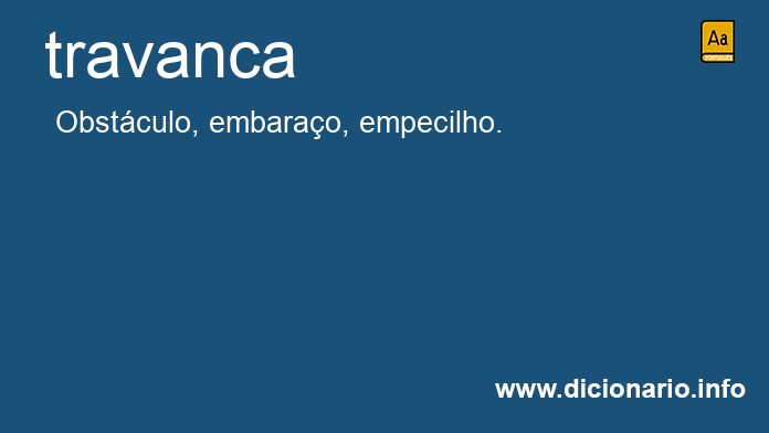 Significado de travanca