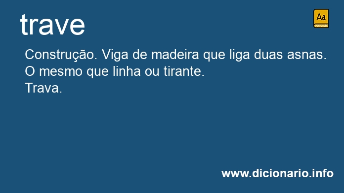 Significado de trave