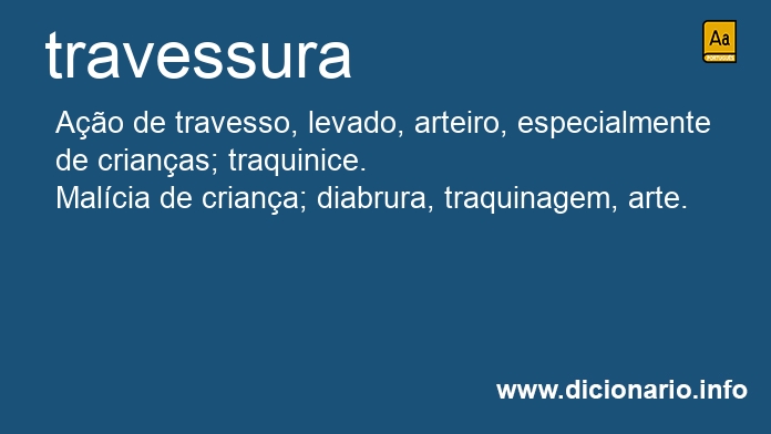 Significado de travessuras