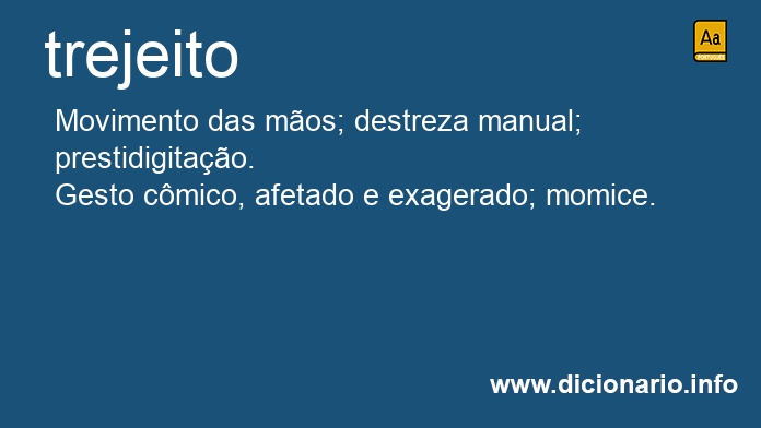 Significado de trejeito