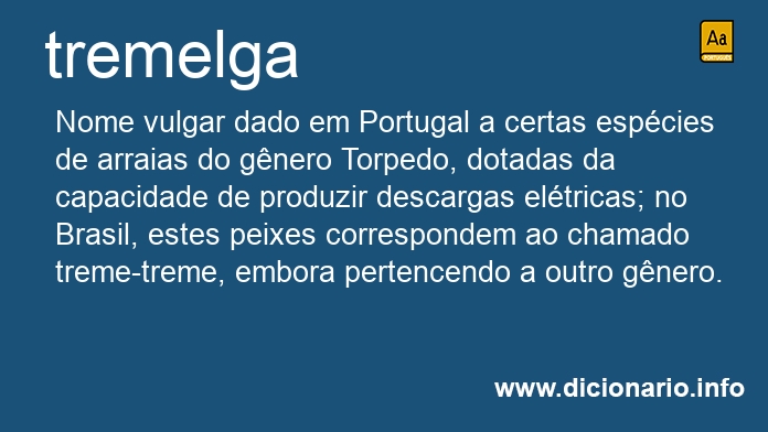 Significado de tremelga