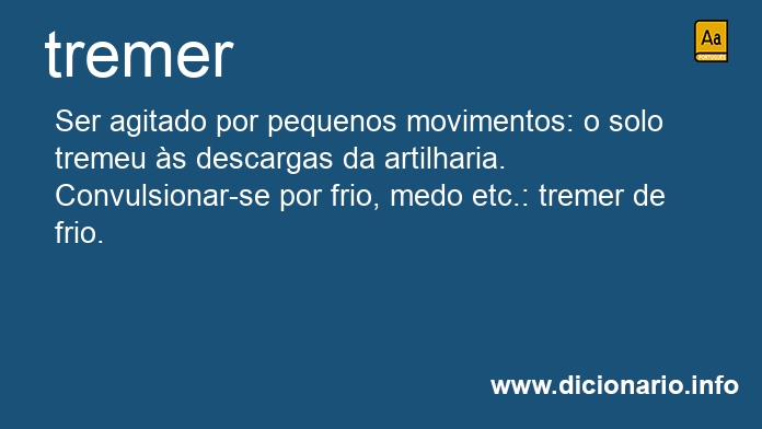 Significado de tremer