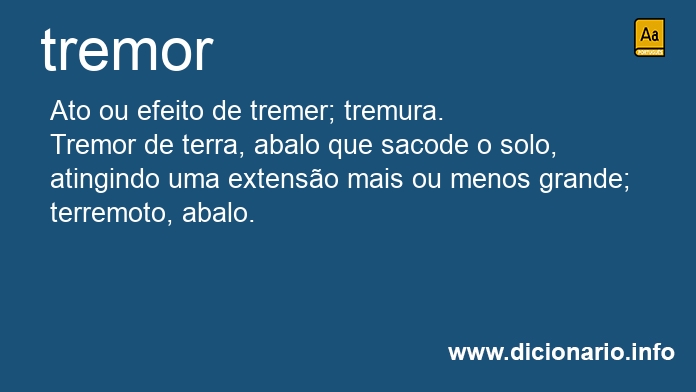 Significado de tremor