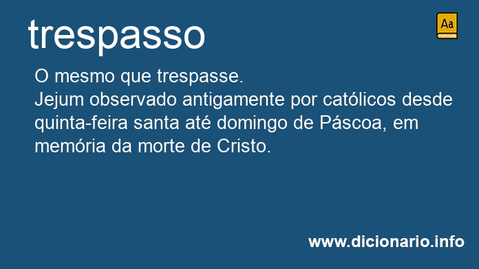 Significado de trespasso