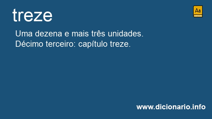 Significado de treze