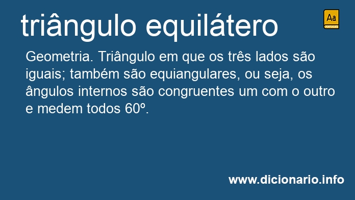 Significado de tringulo equiltero