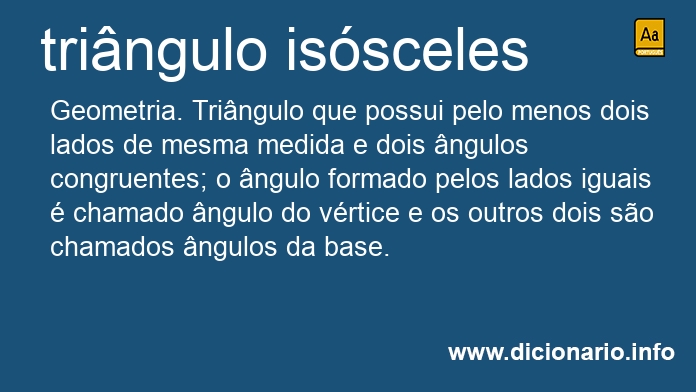 Significado de tringulo issceles