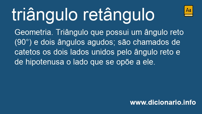 Significado de tringulo retngulo