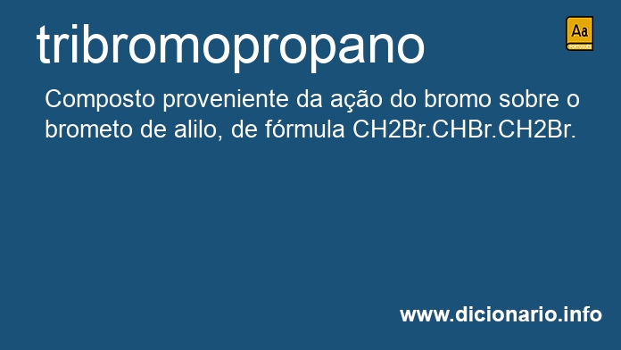Significado de tribromopropano