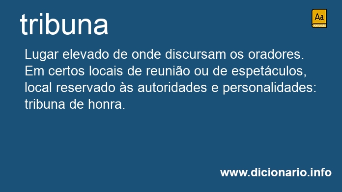 Significado de tribuna