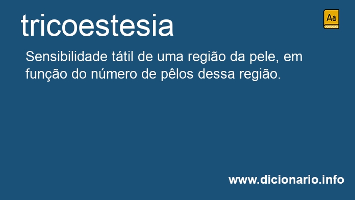 Significado de tricoestesia