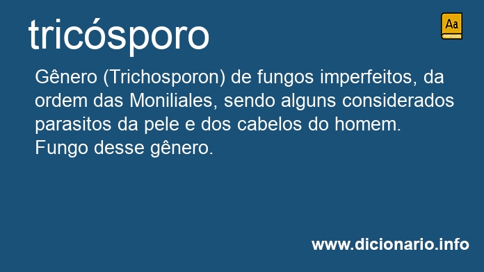 Significado de tricsporo