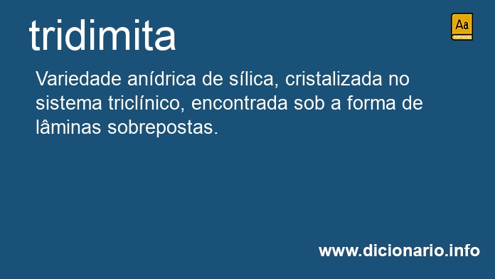 Significado de tridimita