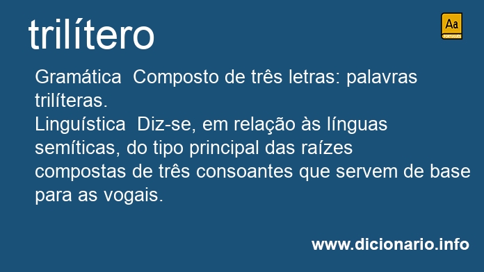 Significado de triltero