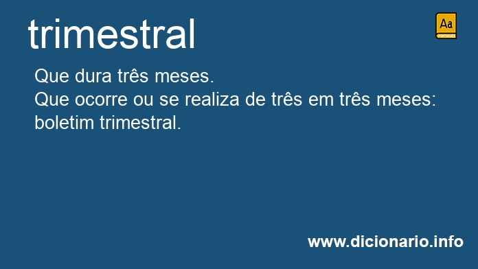 Significado de trimestral