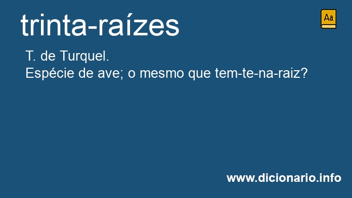 Significado de trinta-razes