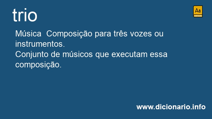 Significado de trio
