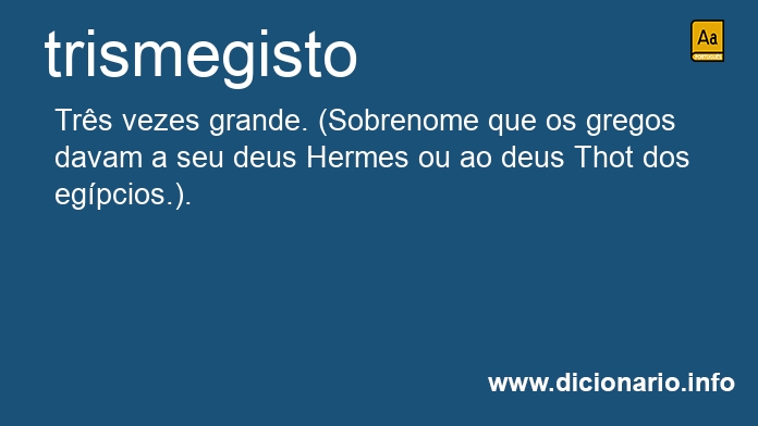 Significado de trismegisto