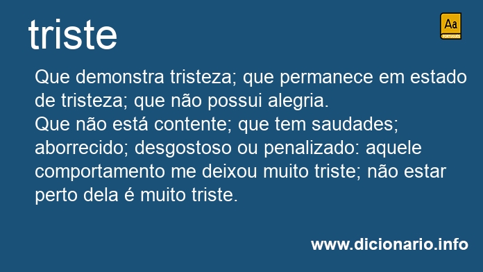 Significado de tristemente