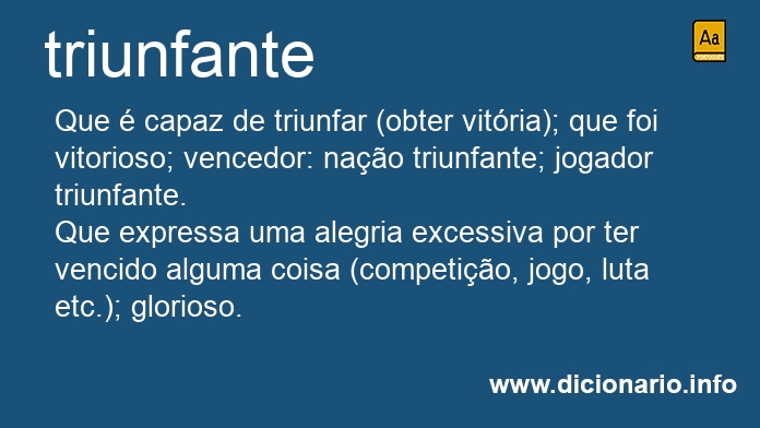 Significado de triunfante