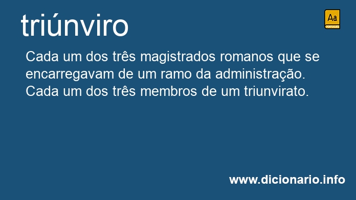 Significado de trinviro