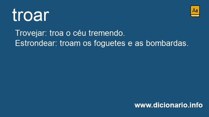 Significado de troar