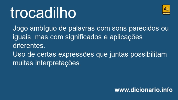 Significado de trocadilho