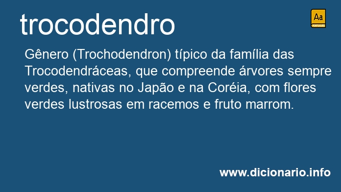 Significado de trocodendro