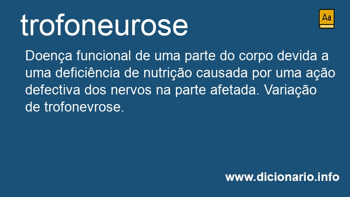 Significado de trofoneurose